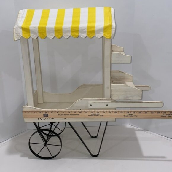 Vintage 27" Lemonade Cart With Shelves And Movable Wheels - Picture 9 of 16